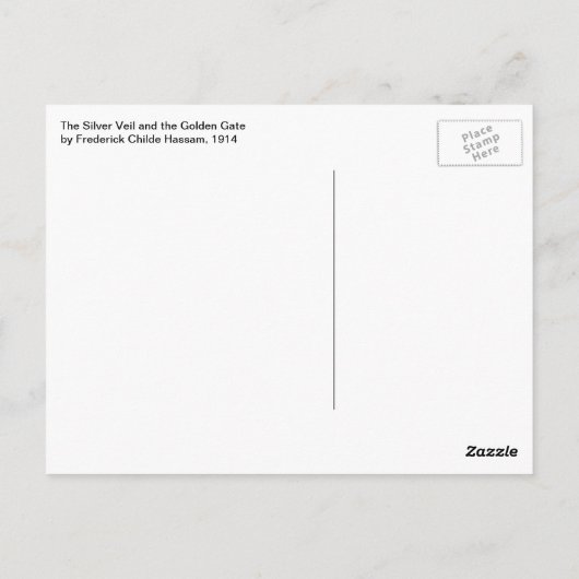 Silver Veil en Golden Gate van Childe Hassam Briefkaart (Achterkant)