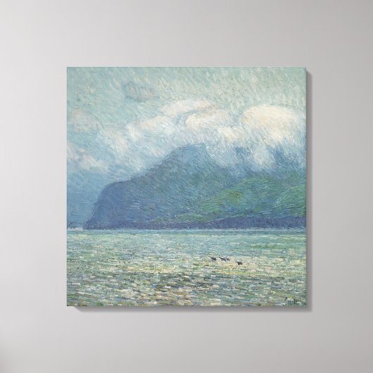 Silver Veil en Golden Gate van Childe Hassam Canvas Afdruk (Voorkant)