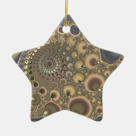 Silver Vein! Fractal Art Keramisch Ornament (Voorkant)
