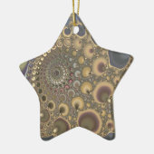 Silver Vein! Fractal Art Keramisch Ornament (Links)