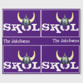 Silver Viking Helmet Skol Cadeaupapier (Vlak)