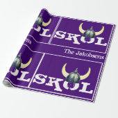 Silver Viking Helmet Skol Cadeaupapier (Uitgerold)