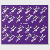 Silver Viking Helmet Skol Wrapping Paper Cadeaupapier (Vlak)