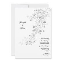 Silver Vines bruiloft uitnodiging