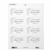 Silver Vines flesetiket Etiket (Full Sheet)
