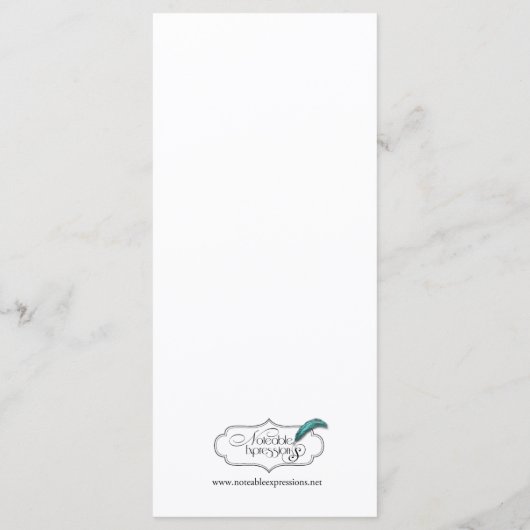 Silver Vines Menu (Achterkant)