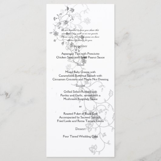 Silver Vines Menu (Voorkant)