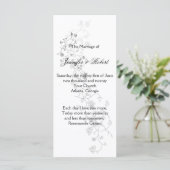 Silver Vines-programma Programmakaart (Staand voorkant)