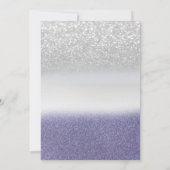 Silver Violet Glitter Dress, Glass Sweet 16 Party Kaart (Achterkant)
