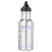 Silver violet glitter elegant bruiloft waterfles  (Rechts)