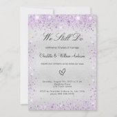 Silver violet vow bruiloft luxe kaart (Voorkant)