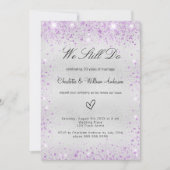 Silver violet vow trouwverlenging kaart (Voorkant)