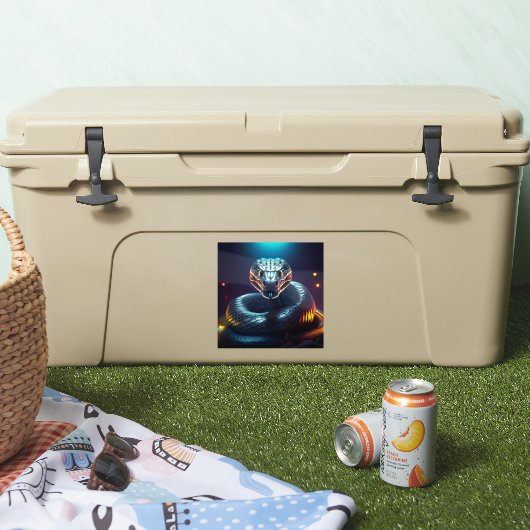 Silver Viper Snake Tongue Flicking Sticker (Koeler)