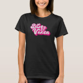 Silver Vixen Roze Retro Script Moederdag Slogan T-shirt (Voorkant)