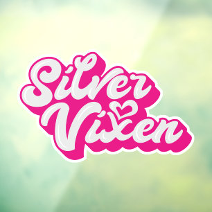 Silver Vixen Vrouwen Grijs Haar Script Slogan Auto Raamsticker