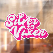 Silver Vixen Vrouwen Grijs Haar Script Slogan Auto Raamsticker (Vel 2)
