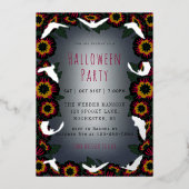 Silver vleet Gothic halloween party briefkaart (Voorkant)