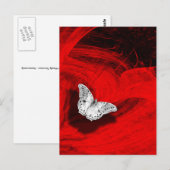 Silver-vlinder die uit de rode diepten komt briefkaart (Voorkant / Achterkant)