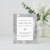 Silver vow-uitnodiging voor verlenging bruiloft (Staand voorkant)