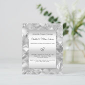 Silver vow-uitnodiging voor verlenging bruiloft (Staand voorkant)