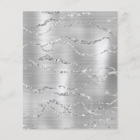 Silver vow-uitnodiging voor verlenging bruiloft flyer (Achterkant)