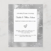 Silver vow-uitnodiging voor verlenging bruiloft flyer (Voorkant)