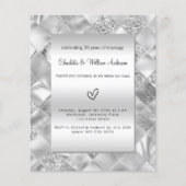 Silver vow-uitnodiging voor verlenging bruiloft flyer (Voorkant)