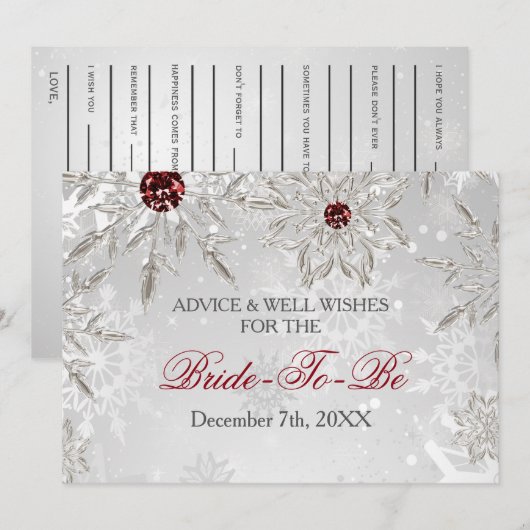 Silver vrijgezellenfeest Advice and Well Wishes Ca Kaart (Voorkant / Achterkant)