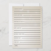 Silver vrijgezellenfeest Advice and Well Wishes Ca Kaart (Achterkant)