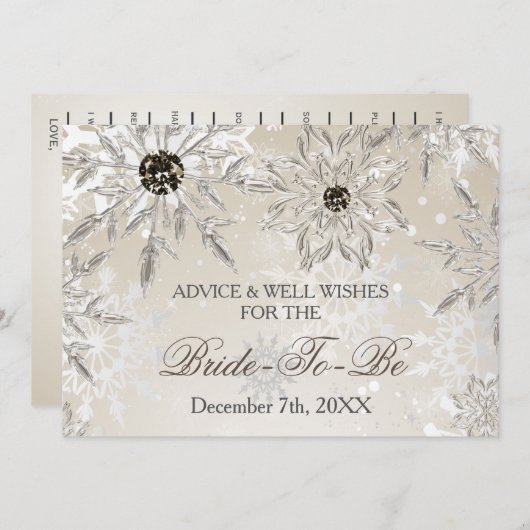 Silver vrijgezellenfeest Advice and Well Wishes Ca Kaart (Voorkant / Achterkant)