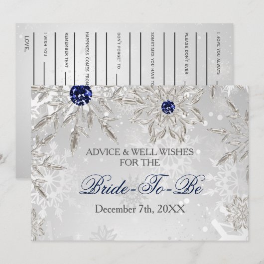 Silver vrijgezellenfeest Advice and Well Wishes Ca Kaart (Voorkant / Achterkant)