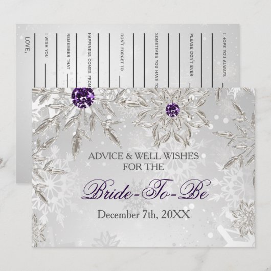 Silver vrijgezellenfeest Advice and Well Wishes Ca Kaart (Voorkant / Achterkant)