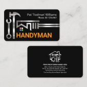 Silver Waring Tools Rooftop Silhouette Visitekaartje (Voorkant / Achterkant)