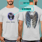 Silver Warrier Angel Wings T-shirt