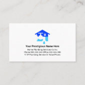 Silver Water Pipeline Leaking Water Visitekaartje (Achterkant)