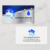 Silver Water Pipeline Leaking Water Visitekaartje (Voorkant / Achterkant)