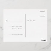 Silver Waterfall Curtain RSVP Folie Uitnodiging Briefkaart (Achterkant)