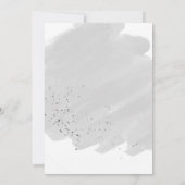 Silver Waterverf kersttheefeest Kaart (Achterkant)