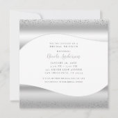 Silver Wave Sparkle Glitter Luxury Vrijgezellenfee Kaart (Voorkant)