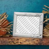 Silver Weddenschap of Jubileum Foto Plaque toevoeg Fotoplaat (Zijkant)