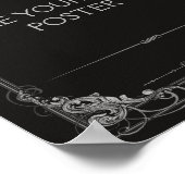 SILVER Weddenschap of partijnummer maken je eigen Poster (Hoek)