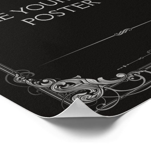 SILVER Weddenschap of partijnummer maken je eigen Poster (Hoek)