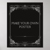 SILVER Weddenschap of partijnummer maken je eigen Poster (Voorkant)