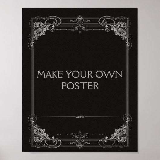 SILVER Weddenschap of partijnummer maken je eigen Poster (Voorkant)