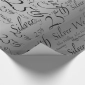 Silver Wedding 25th Jubileum Cadeaupapier (Hoek)