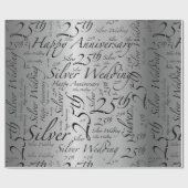 Silver Wedding 25th Jubileum Cadeaupapier (Vlak)