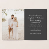 Silver Wedding 25th Jubileum Folie Kaarten (Binnen)