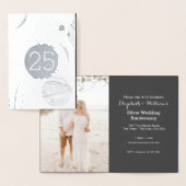 Silver Wedding 25th Jubileum Folie Kaarten (Display)