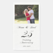 Silver Wedding 25th Jubileum Parents Servet (Voorkant)