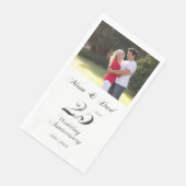 Silver Wedding 25th Jubileum Parents Servet (Hoek)